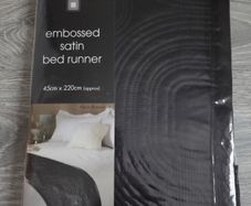 Embossed Satin Bed Runner