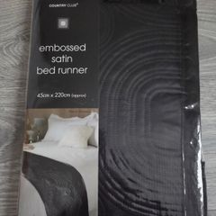 Embossed Satin Bed Runner