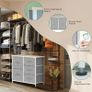 Chest of Drawers,Fabric Storage Drawers wtih 5 Units Large Storage Space,Sturdy Steel Frame Chest of Drawers Bedroom for Living Room, Nursery Room, Hallway etc, Gray, 30 x 85 x 70 cm Image 8
