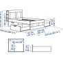 IKEA BRIMNES King Size Bed Frame with Storage and Slatted Base Image 3