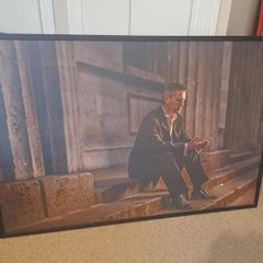 Canvas photo print of pensive scene outside Galway courthouse