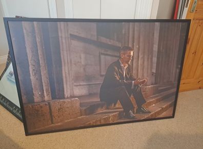 Canvas photo print of pensive scene outside Galway courthouse