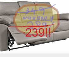 Toby 3 Seater Recliner Sofa - Grey
