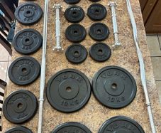 Gym Metal Weights + Bars Bundle Cheap! ALL YORK!!
