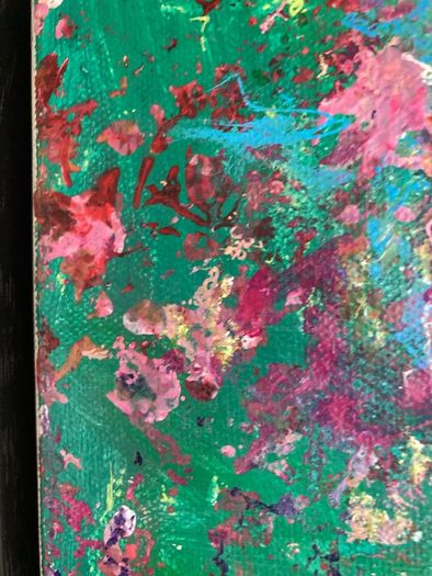 Framed Original Floral Painting Abstract Art Framed  Contemporary Art Painting  Original Gift