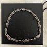 925 Sterling Silver Unisex Bracelet with Floral Design  Vintage Style Image 4