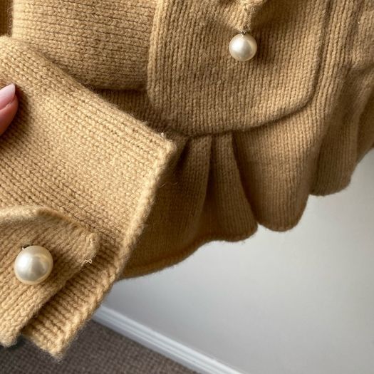 By Malene Birger Lambswool Bow Cardigan Blair Waldorf Aesthetic Size S