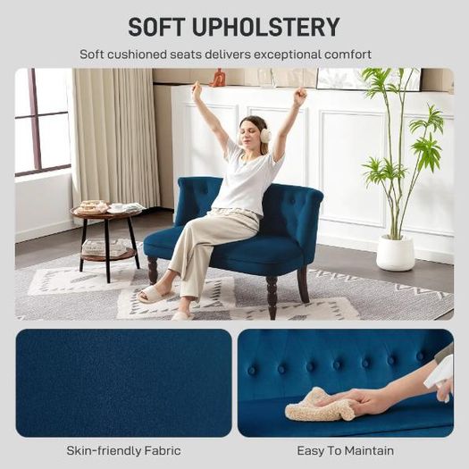 Velvet 2-Seater Sofa