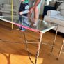 BoConcept 3 Piece Glass Coffee Table Modular  Demilune Design Image 6