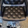 Set of 3 black leather effect bar stools Image 3