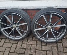 Audi RS4 Alloys V Spoke 19" with Full thread Matching tyres