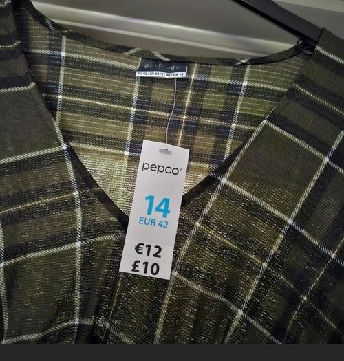 BNWT Khaki check dress