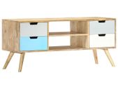 TV Cabinet 110x35x48 cm Solid Mango Wood