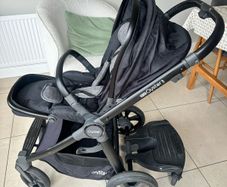 Oyster 3 Travel System Bundle, Mercury/Tungsten, Excellent Condition (Includes Ride-On Board & Extras!)