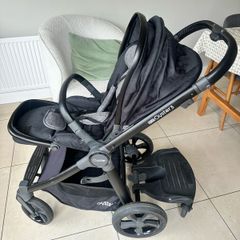 Oyster 3 Travel System Bundle, Mercury/Tungsten, Excellent Condition (Includes Ride-On Board & Extras!)