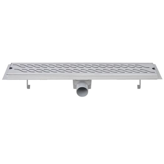 Linear Shower Drain 2 pcs Wave 630x140 mm Stainless Steel