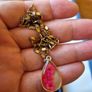 Vintage Flowery Teardrop Necklace Image 6