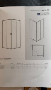 Shower Cabin 800 square in black Matt