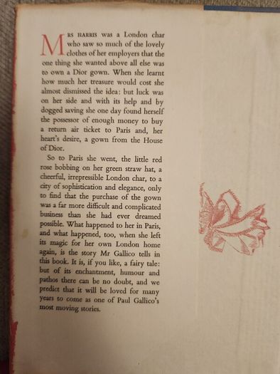 Paul Gallico books. Flowers  for Mrs Harris, Thomasina, and The small miracle. All hardback with dustjacket in good condition. Thomasina is a first edition.35