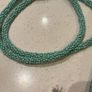 Brand New Oliver Bonas Yellow / Aqua Striped Beaded Crossbody Bag Image 5