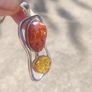 925 Silver Baltic Amber pendant set Image 6
