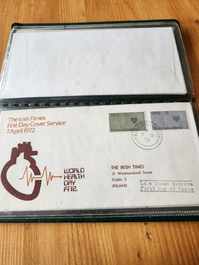 Irish Times First Day Covers X 4  In Beautiful  Presentation Folder. In Very Good Condition.