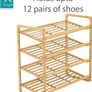 4 TIER Bamboo Shoe Rack,100% Natural & Renewable, Super Strong Heavy Duty Durable Wooden Shoe Rack Stand Storage Organiser (4 Tier (L71 x W33 x H68 cm) FREE POSTAGE Image 2