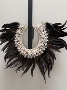 Seashells and feathers wall art