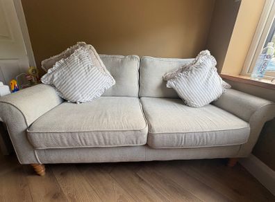 2 x three seater sofa and 1 x armchair