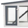 Large Rabbit Hutch Grey 204x45x85 cm Image 4