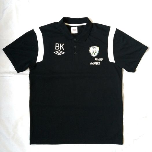 REpublic of Ireland 2011 / 12 Football Polo Shirt Umbro (L) Team Issue BK [Fair]