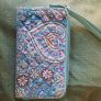 Vera Bradley Wristlet Purse teal blue ornate design in excellent condition with no issues and was hardly used FREE STANDARD POSTAGE INCLUDED Image 4