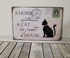 Cat Home Sign