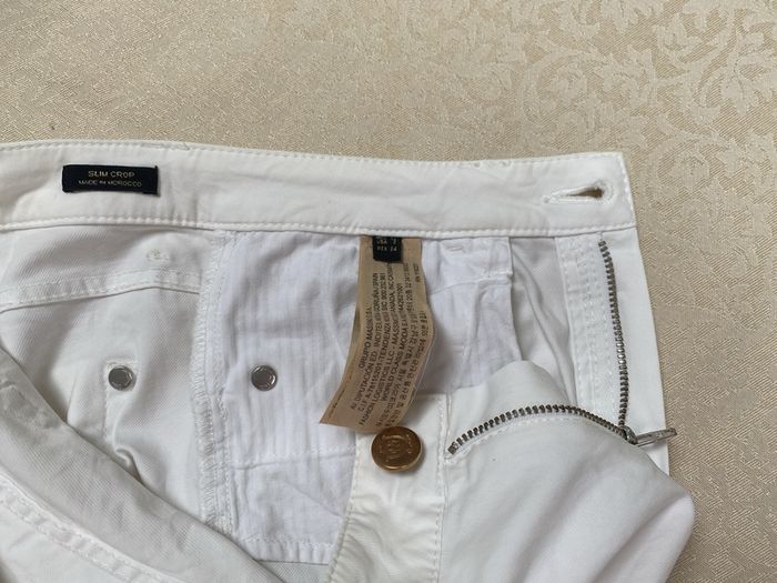 Massimo Dutti white cotton trousers
