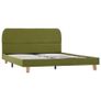 Bed Frame Green Fabric 135x190 cm Image 2