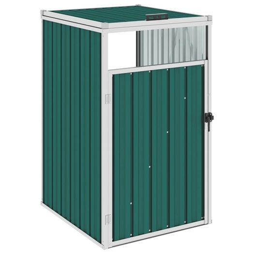 Garbage Bin Shed Green 72x81x121 cm Steel