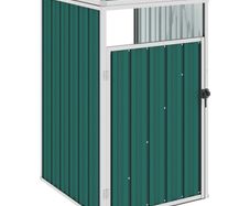 Garbage Bin Shed Green 72x81x121 cm Steel