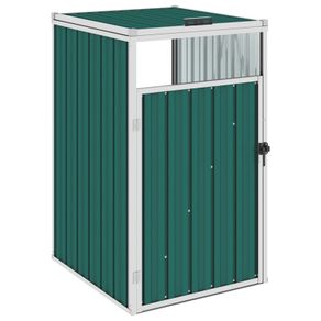 Garbage Bin Shed Green 72x81x121 cm Steel