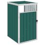 Garbage Bin Shed Green 72x81x121 cm Steel Image 5