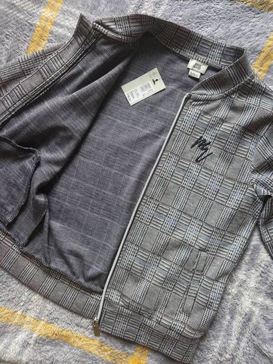Brand New River Island Boys Grey Check Track Jacket