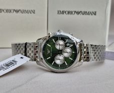 Emporio Armani 41mm Green Dial Chronograph Watch AR11581