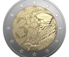 Latvia 2 Euro Commemorative Coin 2022 - Erasmus. Uncirculated.