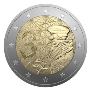 Latvia 2 Euro Commemorative Coin 2022 - Erasmus. Uncirculated.