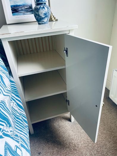 Pair of Discontinued IKEA HEMNES Bedside Cabinets Lockers White