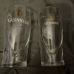 Guinness beer glasses pint half pint