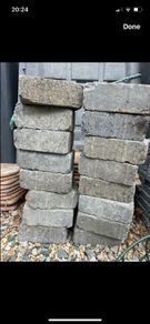 Grey paving edge brick for trim/ pavement/ path