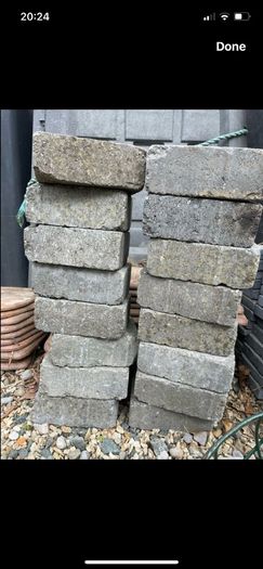 Grey paving edge brick for trim/ pavement/ path