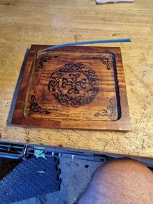 handcrafted large incense stick holder.