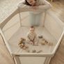 Baby Playpen All Stars Joy Award Winning Foldable  Large, Portable Play Pen for Babies & Toddlers, Breathable Mesh & Fitted Mat, Easy to Set Up, Includes Travel Bag  Taupe (6 to 36 Months) Image 6