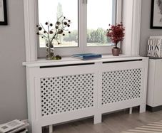 Radiator Covers 2 pcs White 172x19x81.5 cm MDF